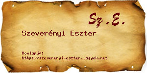 Szeverényi Eszter névjegykártya
