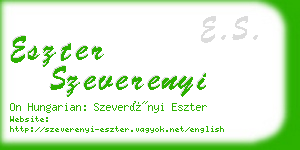 eszter szeverenyi business card